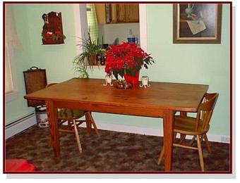 Heart pine table