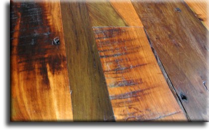 Antique poplar flooring