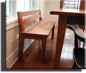 Antique wormy chestnut bench