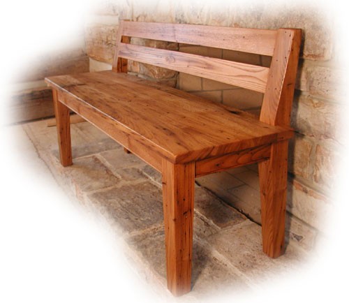 antique chestnut bench