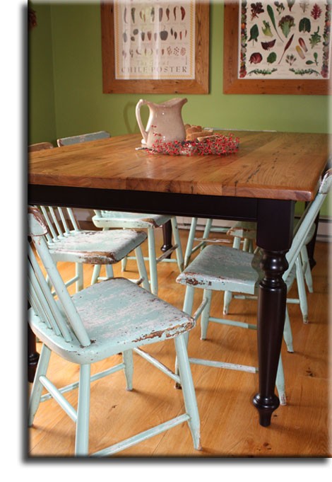 Reclaimed chestnut dining table