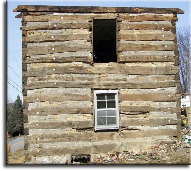 Oak log cabin - hand hewn