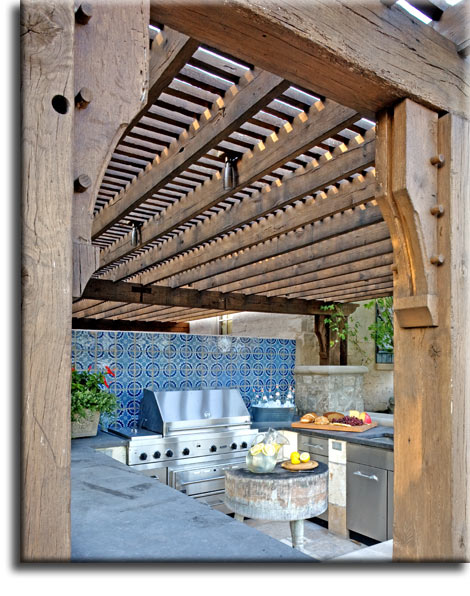 Antique wood beams
