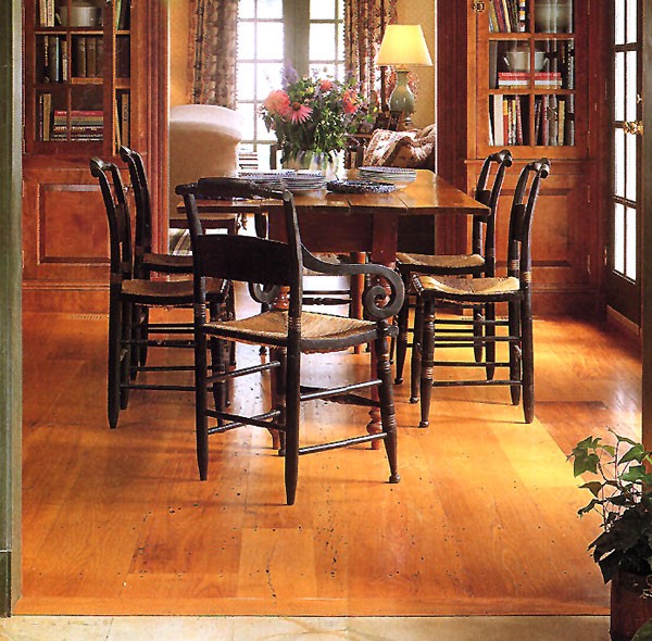Antique wormy chestnut flooring