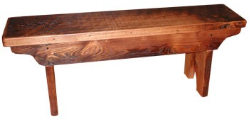 reclaimed chestnut bench