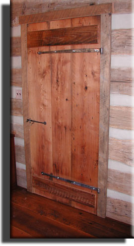 Antique wormy chestnut door