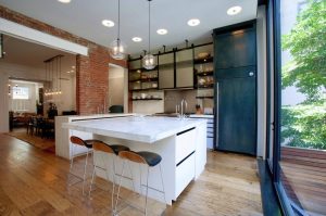 reclaimed chestnut flooring kitchen