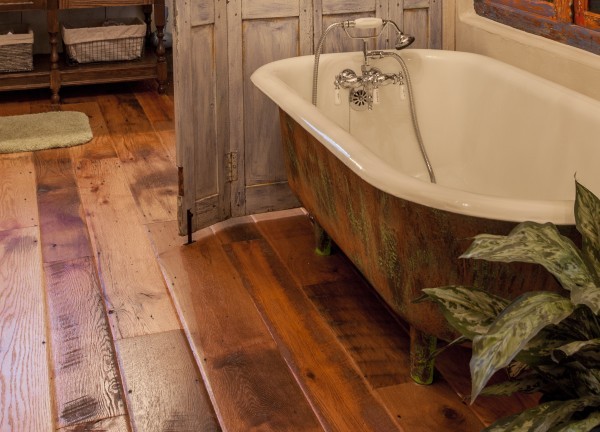Reclaimed oak flooring