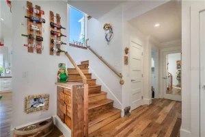 Reclaimed wormy chestnut flooring