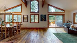Reclaimed wormy chestnut flooring
