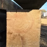 Yellow pine beams aged