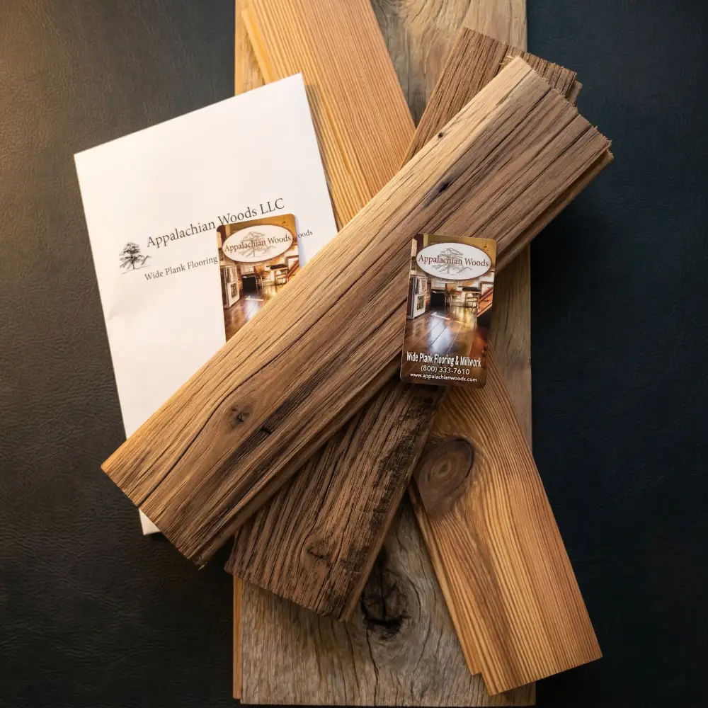 Order your sample box of reclaimed wood flooring or wall planks from Appalachian Woods in Virginia. We ship nationwide to your jobsite.