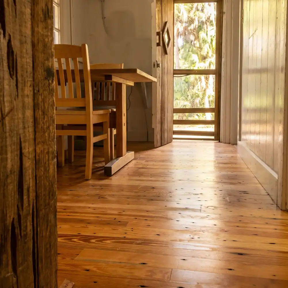 Our Rustic Naily Heart Pine flooring