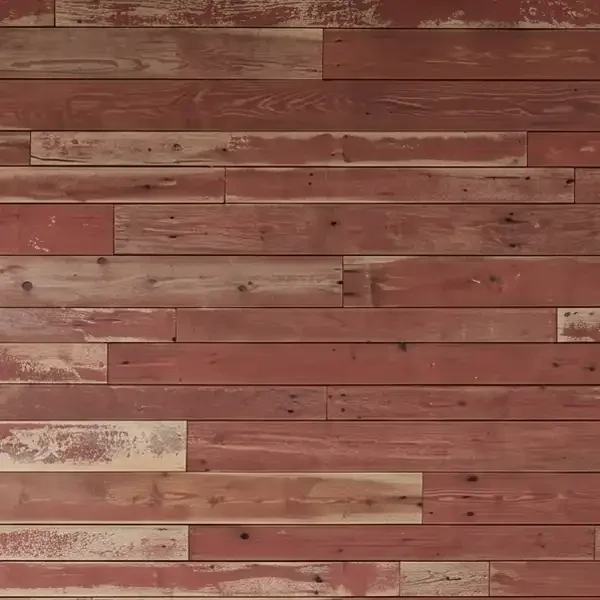 Painted reclaimed barn siding