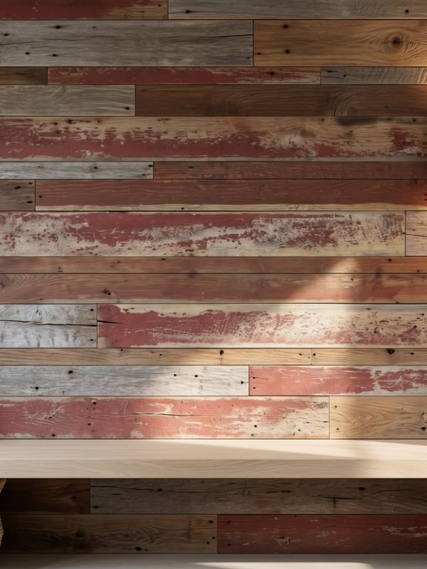 Reclaimed red barn siding
